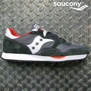 Saucony DXN Trainer - Grey with Red and White - 8.5M